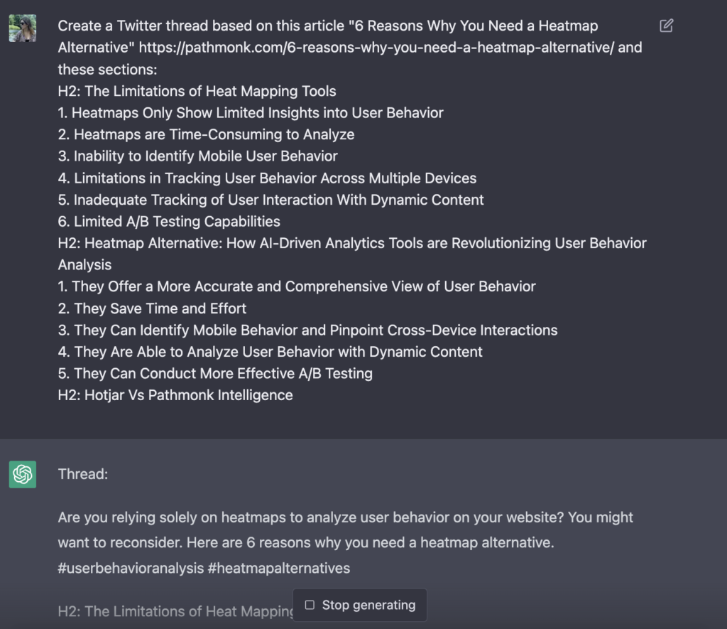 Create a Twitter Thread - Revolutionizing Social Media Strategy With The Power Of AI